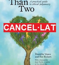 Cartell cancel·lat sobre portada del llibre More Than Two